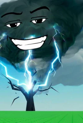 Greedy Growers lightning weather scene